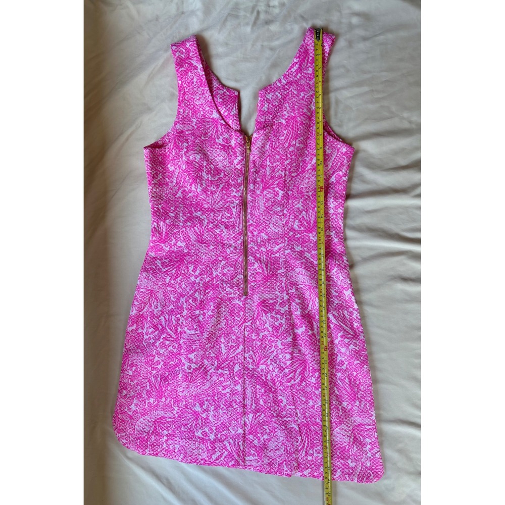 Lilly Pulitzer for Target Pink Seafoam Summer Shift Dress Lace Detail Size 8 - Picture 4 of 6